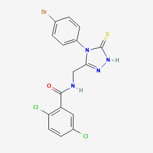 N-[[4-(4-bromophenyl)-5-sulfanylidene-1H-1,2,4-triazol-3-yl]methyl]-2,5-dichlorobenzamide
