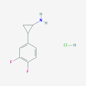 B2454164 2-(3,4-Difluorophenyl)cyclopropan-1-amine hydrochloride CAS No. 1311317-25-5