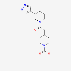 molecular formula C21H34N4O3 B2454197 tert-butyl 4-{2-[3-(1-methyl-1H-pyrazol-4-yl)piperidin-1-yl]-2-oxoethyl}piperidine-1-carboxylate CAS No. 2320925-05-9