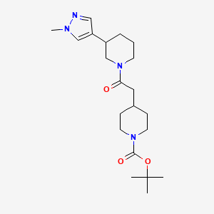 Tert-butyl 4-[2-[3-(1-methylpyrazol-4-yl)piperidin-1-yl]-2-oxoethyl]piperidine-1-carboxylate