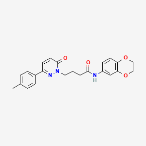 N-(2,3-dihydrobenzo[b][1,4]dioxin-6-yl)-4-(6-oxo-3-(p-tolyl)pyridazin-1(6H)-yl)butanamide