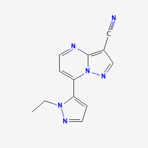7-(1-ethyl-1H-pyrazol-5-yl)pyrazolo[1,5-a]pyrimidine-3-carbonitrile