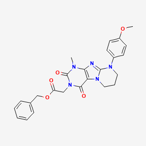 benzyl 2-[9-(4-methoxyphenyl)-1-methyl-2,4-dioxo-7,8-dihydro-6H-purino[7,8-a]pyrimidin-3-yl]acetate