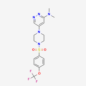 N,N-dimethyl-5-(4-((4-(trifluoromethoxy)phenyl)sulfonyl)piperazin-1-yl)pyridazin-3-amine