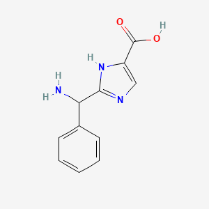 molecular formula C11H11N3O2 B2454248 2-[amino(phenyl)methyl]-1H-imidazole-5-carboxylic acid CAS No. 1344704-22-8