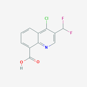 B2454304 4-Chloro-3-(difluoromethyl)quinoline-8-carboxylic acid CAS No. 2248297-67-6