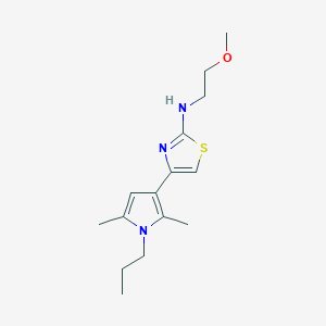 4-(2,5-dimethyl-1-propyl-1H-pyrrol-3-yl)-N-(2-methoxyethyl)-1,3-thiazol-2-amine