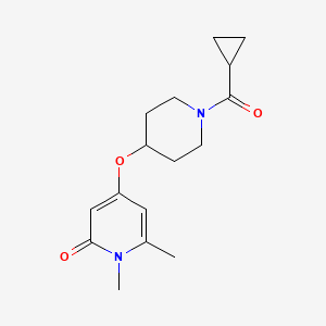 4-((1-(cyclopropanecarbonyl)piperidin-4-yl)oxy)-1,6-dimethylpyridin-2(1H)-one