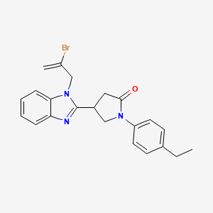 4-[1-(2-Bromoprop-2-enyl)benzimidazol-2-yl]-1-(4-ethylphenyl)pyrrolidin-2-one