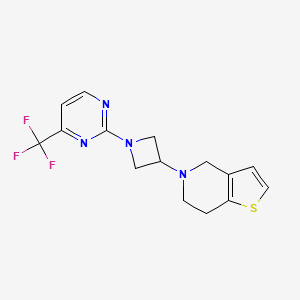 5-[1-[4-(Trifluoromethyl)pyrimidin-2-yl]azetidin-3-yl]-6,7-dihydro-4H-thieno[3,2-c]pyridine