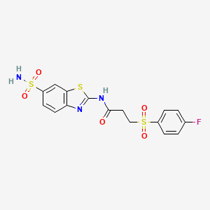 3-((4-fluorophenyl)sulfonyl)-N-(6-sulfamoylbenzo[d]thiazol-2-yl)propanamide