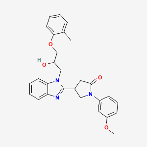 4-{1-[2-hydroxy-3-(2-methylphenoxy)propyl]-1H-benzimidazol-2-yl}-1-(3-methoxyphenyl)pyrrolidin-2-one