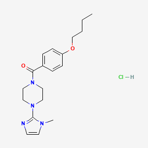(4-butoxyphenyl)(4-(1-methyl-1H-imidazol-2-yl)piperazin-1-yl)methanone hydrochloride