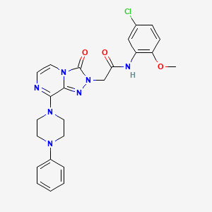 molecular formula C24H24ClN7O3 B2454383 N-(5-chloro-2-methoxyphenyl)-2-[3-oxo-8-(4-phenylpiperazin-1-yl)-2H,3H-[1,2,4]triazolo[4,3-a]pyrazin-2-yl]acetamide CAS No. 1251665-38-9