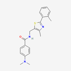 4-(dimethylamino)-N-((4-methyl-2-(o-tolyl)thiazol-5-yl)methyl)benzamide