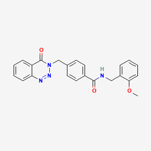 molecular formula C23H20N4O3 B2454415 N-[(2-methoxyphenyl)methyl]-4-[(4-oxo-3,4-dihydro-1,2,3-benzotriazin-3-yl)methyl]benzamide CAS No. 440330-45-0