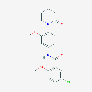 molecular formula C20H21ClN2O4 B2454468 5-chloro-2-methoxy-N-[3-methoxy-4-(2-oxopiperidin-1-yl)phenyl]benzamide CAS No. 941918-80-5