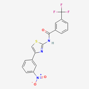 B2454498 N-[4-(3-nitrophenyl)-1,3-thiazol-2-yl]-3-(trifluoromethyl)benzamide CAS No. 330189-84-9