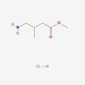 molecular formula C6H14ClNO2 B2454522 Methyl 4-amino-3-methylbutanoate hydrochloride CAS No. 78287-53-3