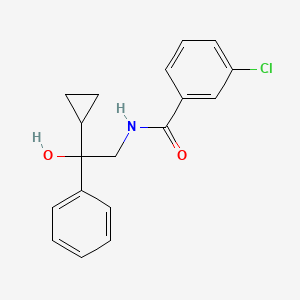 molecular formula C18H18ClNO2 B2454558 3-chloro-N-(2-cyclopropyl-2-hydroxy-2-phenylethyl)benzamide CAS No. 1421476-16-5