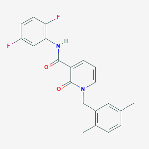 molecular formula C21H18F2N2O2 B2454563 N-(2,5-difluorophenyl)-1-[(2,5-dimethylphenyl)methyl]-2-oxo-1,2-dihydropyridine-3-carboxamide CAS No. 946220-68-4
