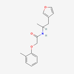 molecular formula C16H19NO3 B2454648 N-[1-(furan-3-yl)propan-2-yl]-2-(2-methylphenoxy)acetamide CAS No. 1788843-18-4