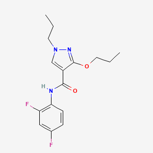 molecular formula C16H19F2N3O2 B2454666 N-(2,4-difluorophenyl)-3-propoxy-1-propyl-1H-pyrazole-4-carboxamide CAS No. 1013765-76-8