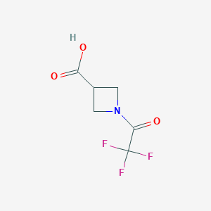 molecular formula C6H6F3NO3 B2454681 1-(2,2,2-Trifluoroacetyl)-3-azetidinecarboxylic acid CAS No. 1001026-41-0