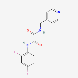 molecular formula C14H11F2N3O2 B2454700 N-(2,4-difluorophenyl)-N'-[(pyridin-4-yl)methyl]ethanediamide CAS No. 838885-97-5