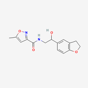 molecular formula C15H16N2O4 B2454703 N-[2-(2,3-DIHYDRO-1-BENZOFURAN-5-YL)-2-HYDROXYETHYL]-5-METHYL-1,2-OXAZOLE-3-CARBOXAMIDE CAS No. 1421508-76-0