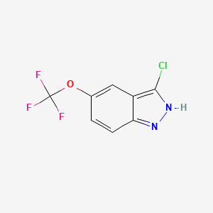 molecular formula C8H4ClF3N2O B2454742 3-Chloro-5-(trifluoromethoxy)-1H-indazole CAS No. 1446406-93-4