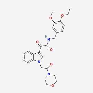 molecular formula C26H29N3O6 B2454822 N-(4-ethoxy-3-methoxybenzyl)-2-(1-(2-morpholino-2-oxoethyl)-1H-indol-3-yl)-2-oxoacetamide CAS No. 887225-43-6