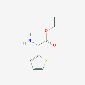 molecular formula C8H11NO2S B2454838 Ethyl 2-amino-2-(thiophen-2-YL)acetate CAS No. 154410-94-3