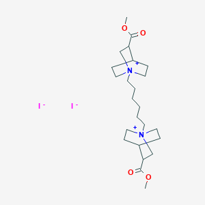 molecular formula C24H42I2N2O4 B024549 1,1'-Hexamethylenebis(3-carboxyquinuclidinium iodide) dimethyl ester CAS No. 101611-66-9