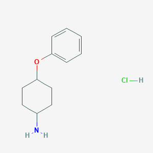 molecular formula C12H18ClNO B2454908 trans-4-Phenoxycyclohexanamine hydrochloride CAS No. 1335139-35-9