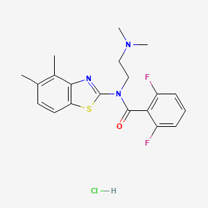 molecular formula C20H22ClF2N3OS B2454913 N-(2-(dimethylamino)ethyl)-N-(4,5-dimethylbenzo[d]thiazol-2-yl)-2,6-difluorobenzamide hydrochloride CAS No. 1216933-79-7