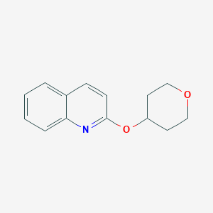 molecular formula C14H15NO2 B2454928 2-(Oxan-4-yloxy)quinoline CAS No. 2177060-09-0