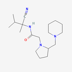 molecular formula C18H32N4O B2454944 N-(1-cyano-1,2-dimethylpropyl)-2-{2-[(piperidin-1-yl)methyl]pyrrolidin-1-yl}acetamide CAS No. 1311584-07-2