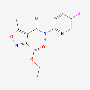 molecular formula C13H12IN3O4 B2454953 Ethyl 4-[(5-iodopyridin-2-yl)carbamoyl]-5-methyl-1,2-oxazole-3-carboxylate CAS No. 339018-08-5