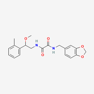 molecular formula C20H22N2O5 B2454987 N1-(benzo[d][1,3]dioxol-5-ylmethyl)-N2-(2-methoxy-2-(o-tolyl)ethyl)oxalamide CAS No. 1797281-36-7