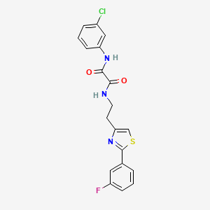 molecular formula C19H15ClFN3O2S B2454993 N'-(3-chlorophenyl)-N-{2-[2-(3-fluorophenyl)-1,3-thiazol-4-yl]ethyl}ethanediamide CAS No. 895783-73-0