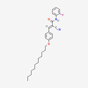 B2455034 (E)-2-cyano-3-(4-dodecoxyphenyl)-N-(2-fluorophenyl)prop-2-enamide CAS No. 351192-35-3