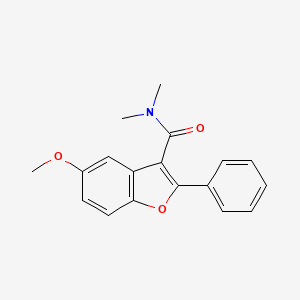 molecular formula C18H17NO3 B2455042 5-methoxy-N,N-dimethyl-2-phenyl-1-benzofuran-3-carboxamide CAS No. 94004-97-4