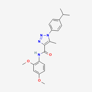 molecular formula C21H24N4O3 B2455063 N-(2,4-dimethoxyphenyl)-5-methyl-1-[4-(propan-2-yl)phenyl]-1H-1,2,3-triazole-4-carboxamide CAS No. 902884-51-9