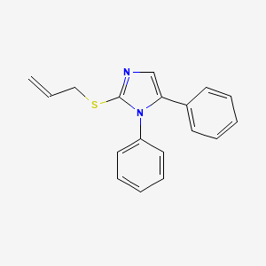 molecular formula C18H16N2S B2455144 2-(allylthio)-1,5-diphenyl-1H-imidazole CAS No. 1206990-02-4