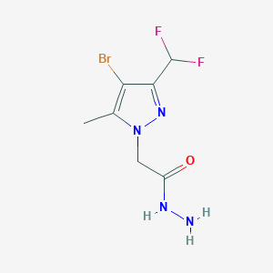 2-[4-bromo-3-(difluoromethyl)-5-methyl-1H-pyrazol-1-yl]acetohydrazide