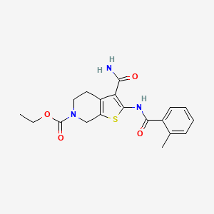 ethyl 3-carbamoyl-2-(2-methylbenzamido)-4,5-dihydrothieno[2,3-c]pyridine-6(7H)-carboxylate
