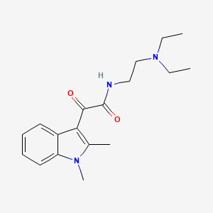 N-(2-(diethylamino)ethyl)-2-(1,2-dimethyl-1H-indol-3-yl)-2-oxoacetamide