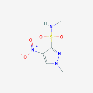 molecular formula C5H8N4O4S B2455162 N,1-dimethyl-4-nitro-1H-pyrazole-3-sulfonamide CAS No. 2253632-81-2