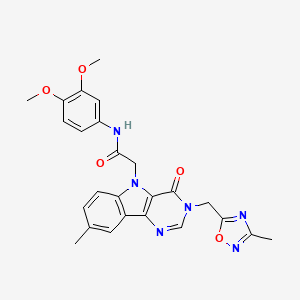 N-(2-chloro-5-fluorophenyl)-2-methyl-5-(1-methyl-6-oxo-1,6-dihydropyridazin-3-yl)thiophene-3-sulfonamide